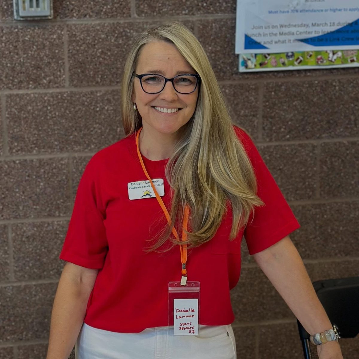 Danielle Lammon at a campaign event.